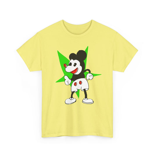 vintage japanese mickey with weird green star fan art tshirt