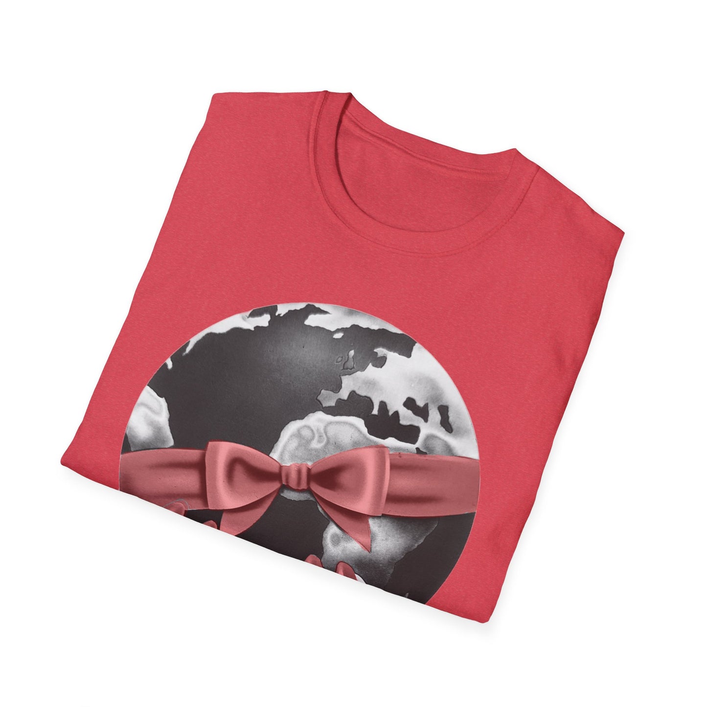 i'd give you the world 1980s graphic from a greeting card red nail version tshirt