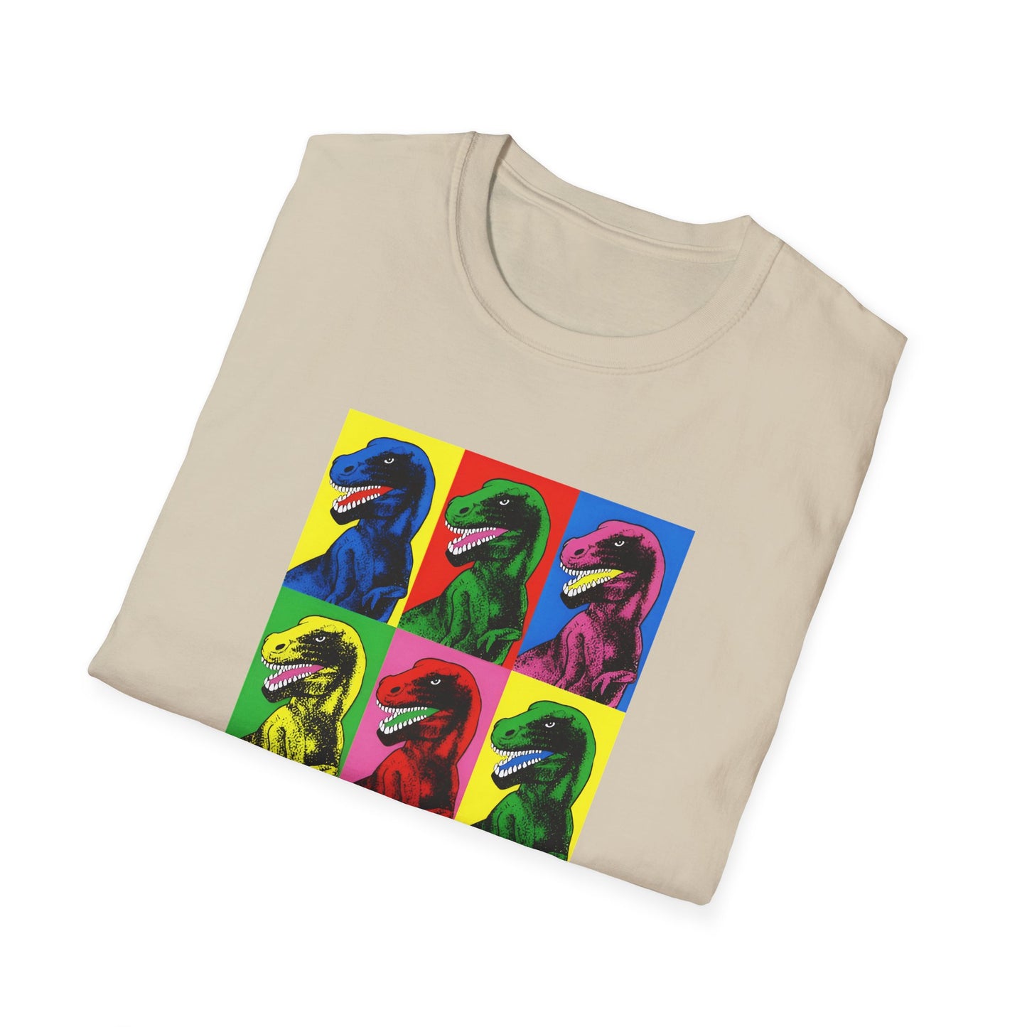 stanley desantis dinosaur pop art as worn by steven spielberg on jurassic park 1993 movie set tshirt