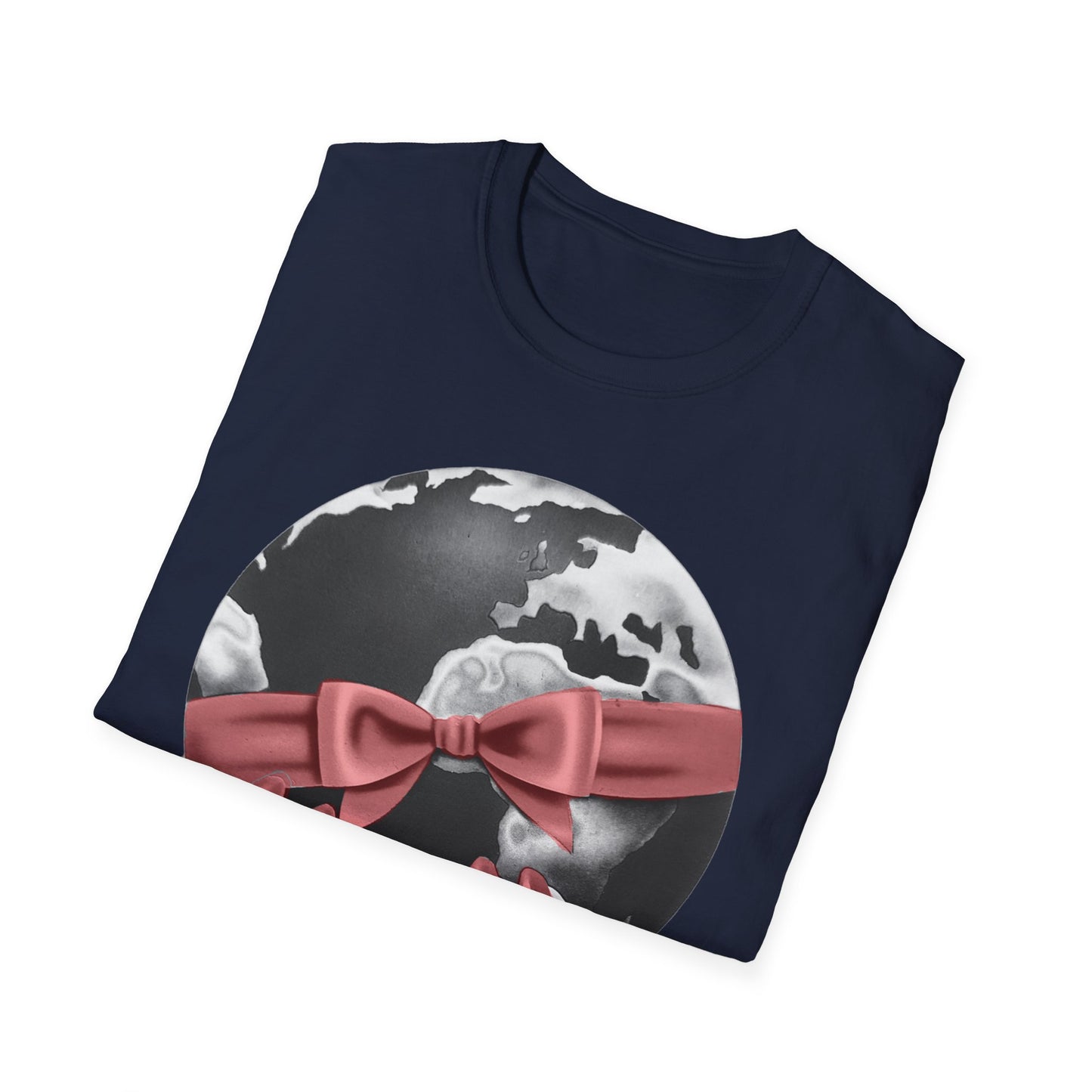 i'd give you the world 1980s graphic from a greeting card red nail version tshirt