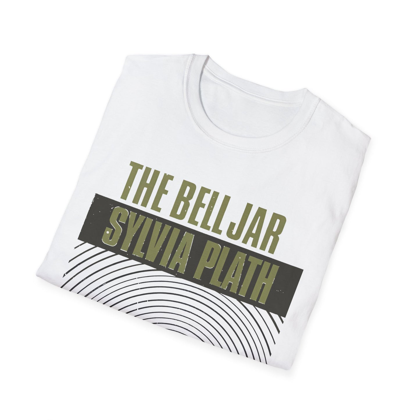 1963 book by sylvia plath "the bell jar" book cover tshirt