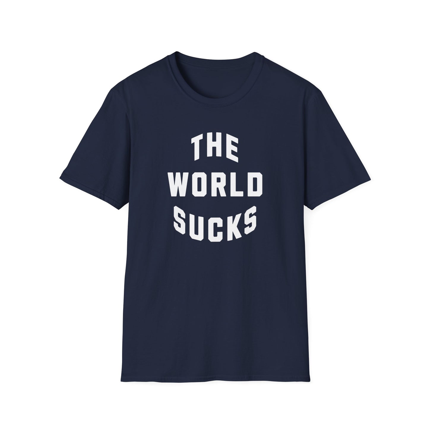 the world sucks vintage design tshirt