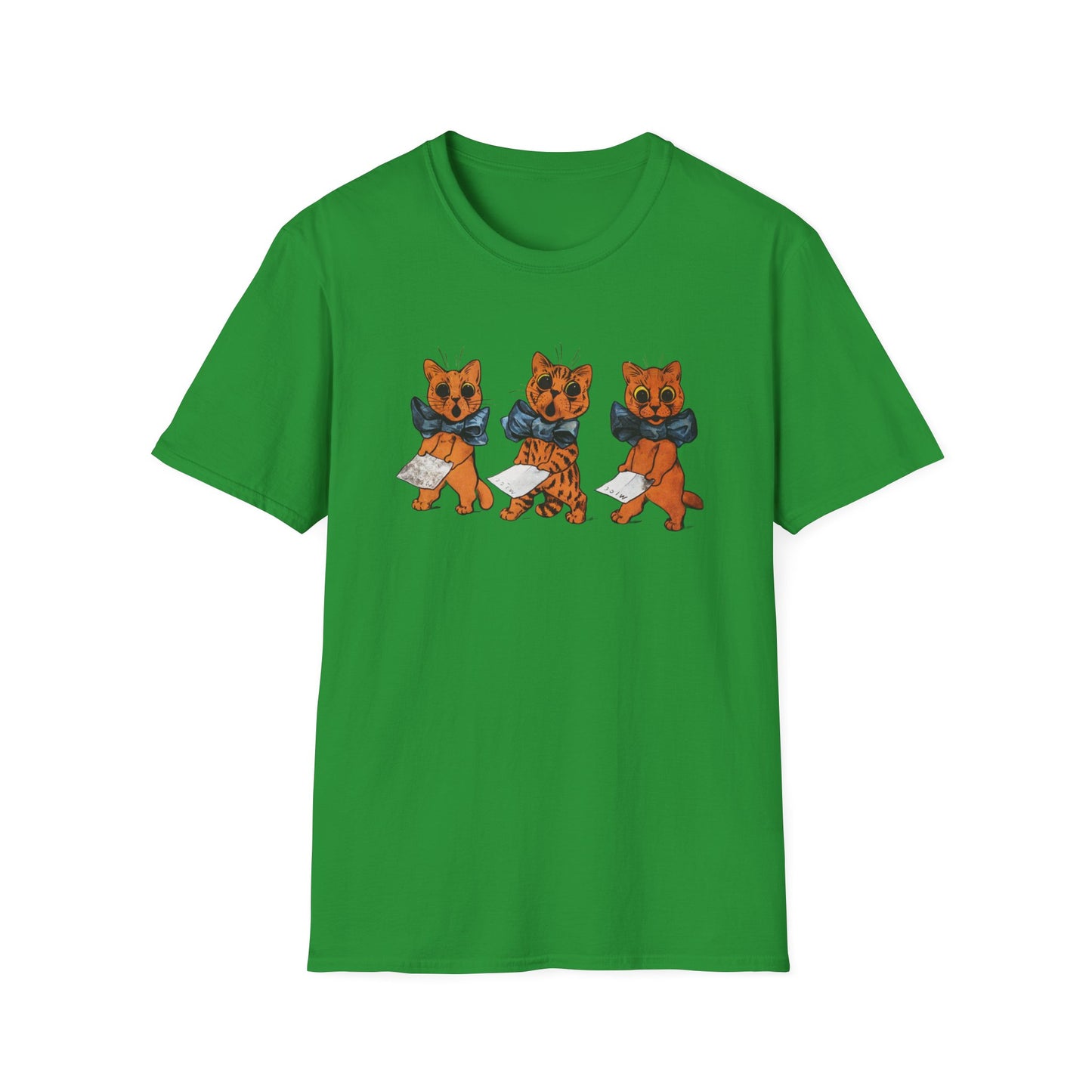louis wain famous tenors colored lithograph reproduction tshirt