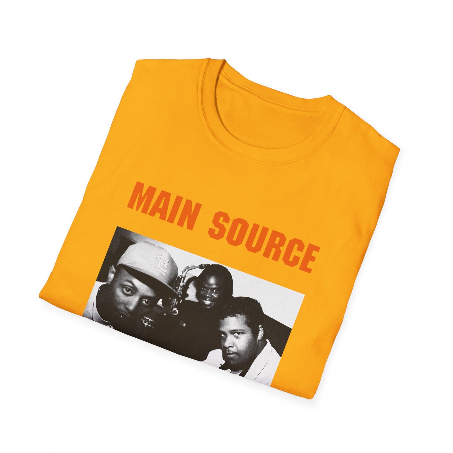 main source 90s hip hop legends photo on the couch tshirt