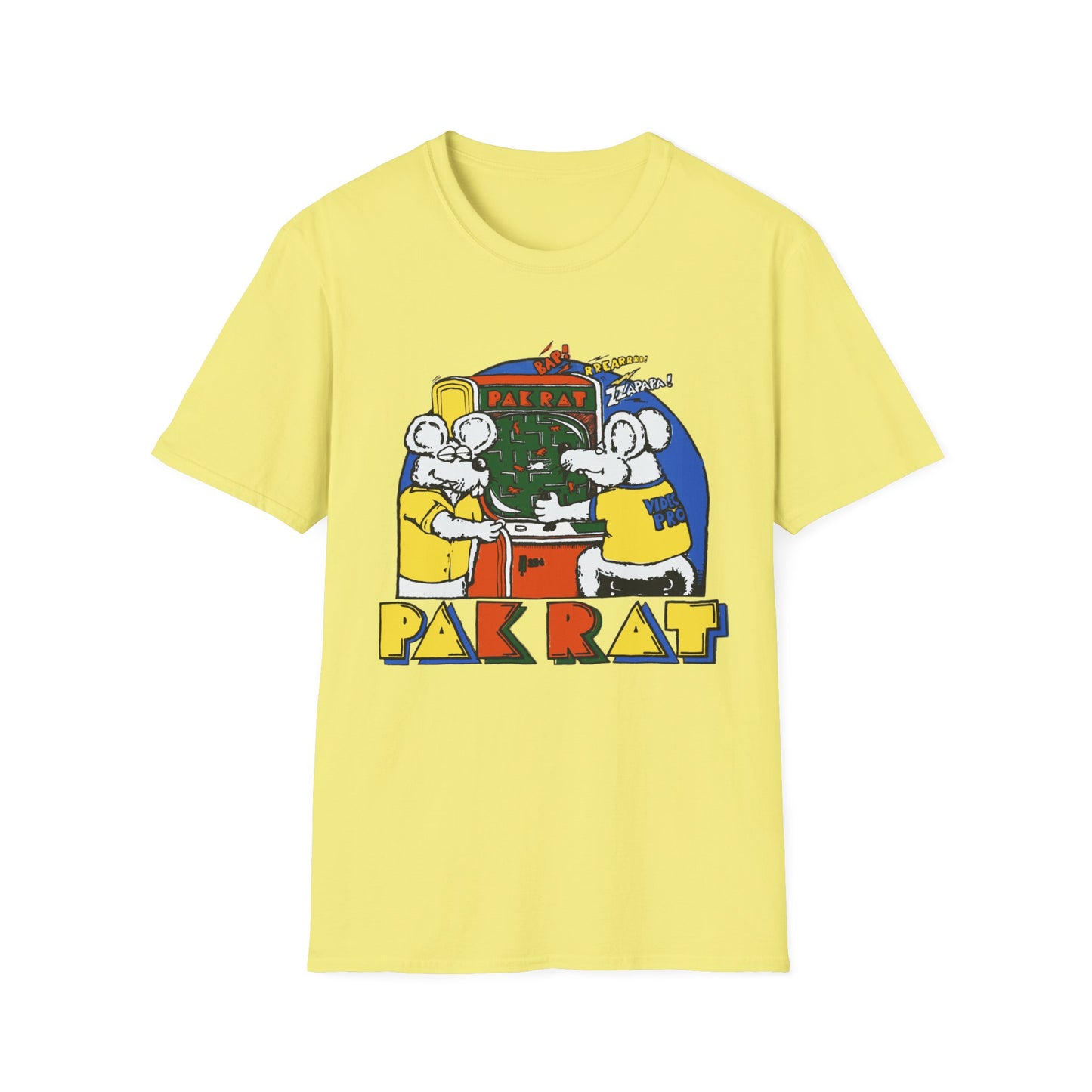 1970s pak rat graphic on a new cotton tshirt