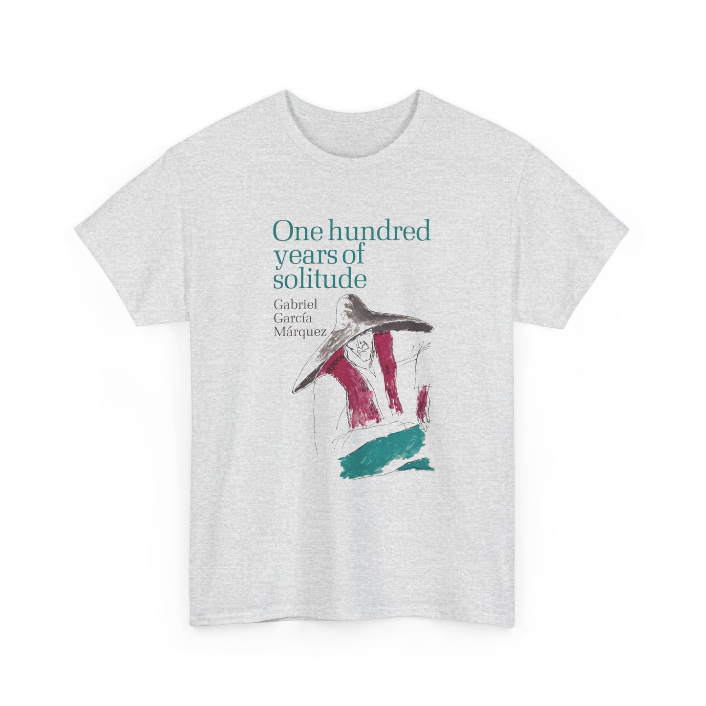 1967 gabriel garcía márquez "one hundred years of solitude" book cover tshirt