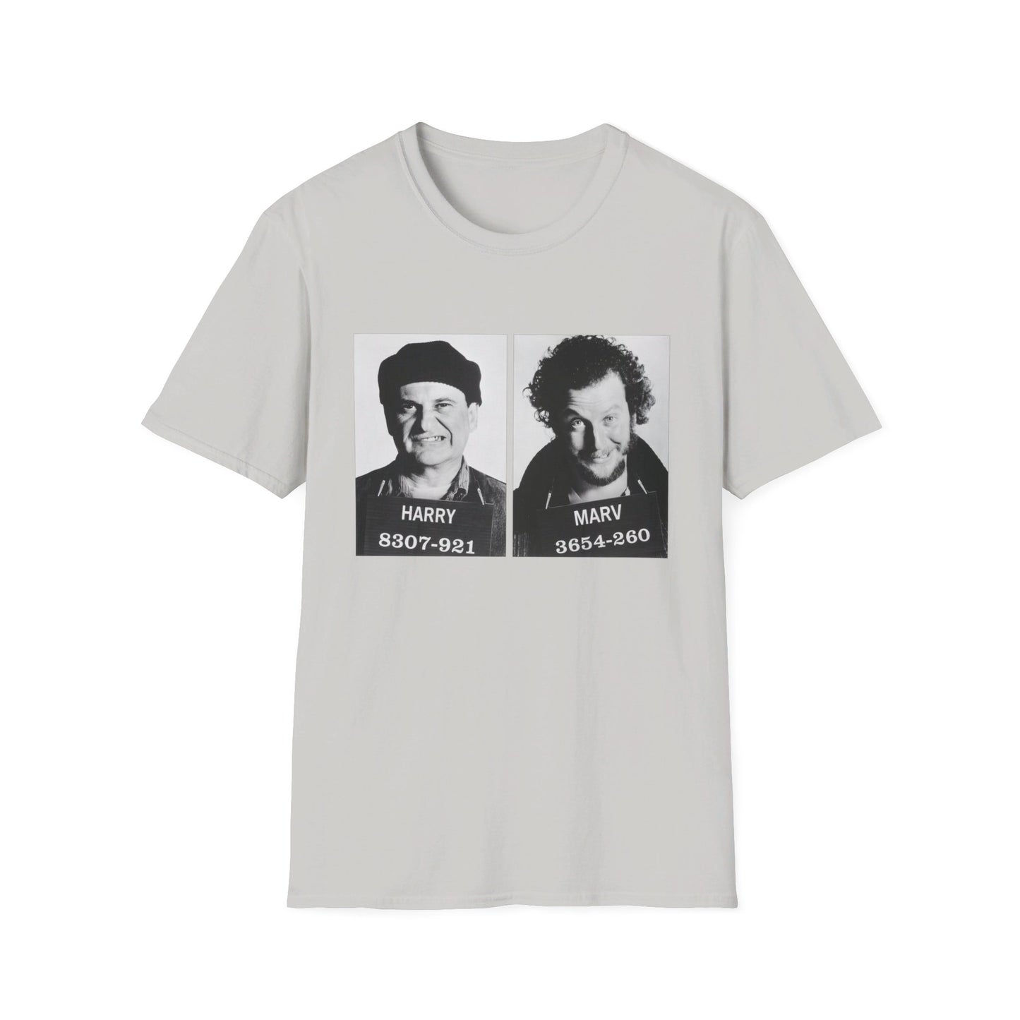 harry and marv wet bandits mugshot tshirt