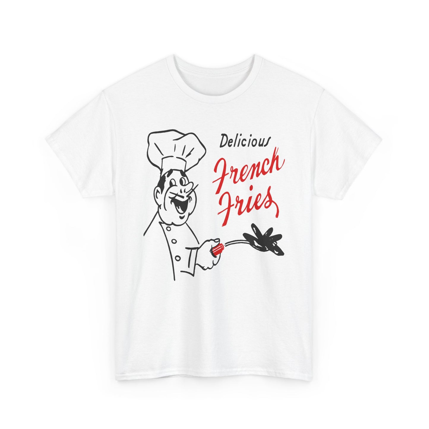 vintage paper bag art delicious french fries reproduction tshirt