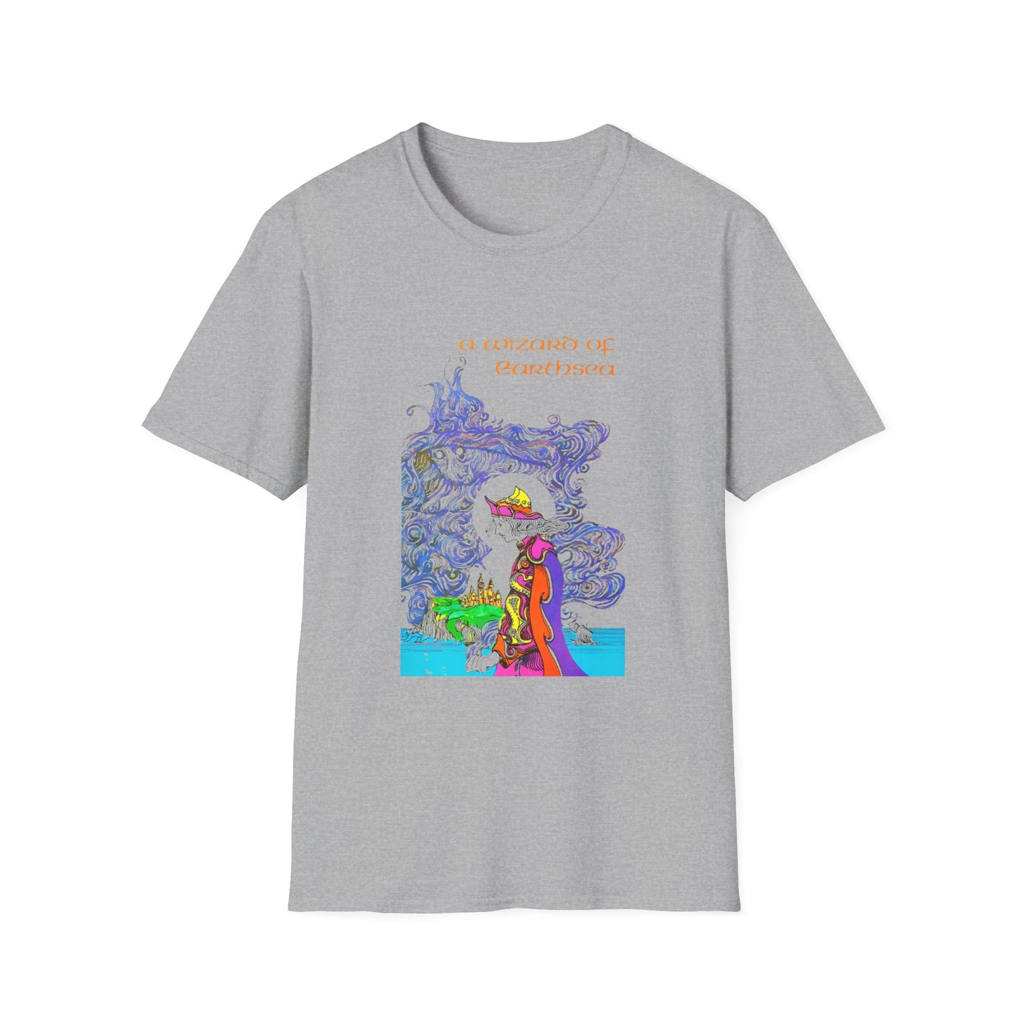 a wizard of earthsea novel by ursula k. le guin book cover tshirt