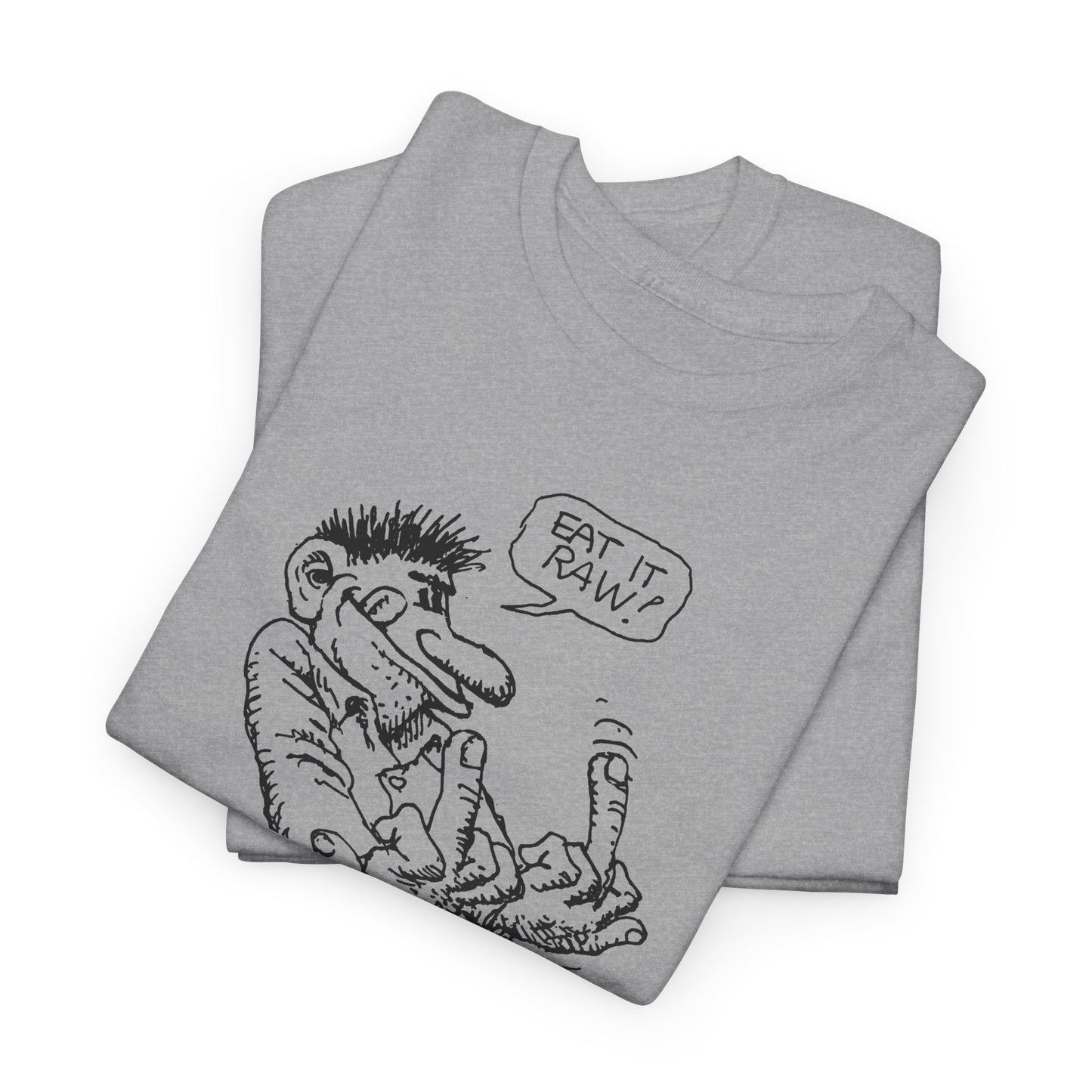 r. crumb eat it raw! double middle finger tshirt