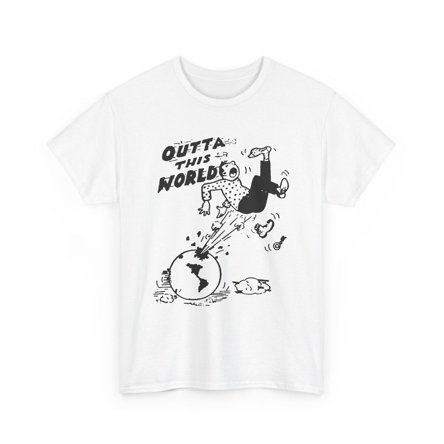 mid century burlesque advertising image outta this world tshirt