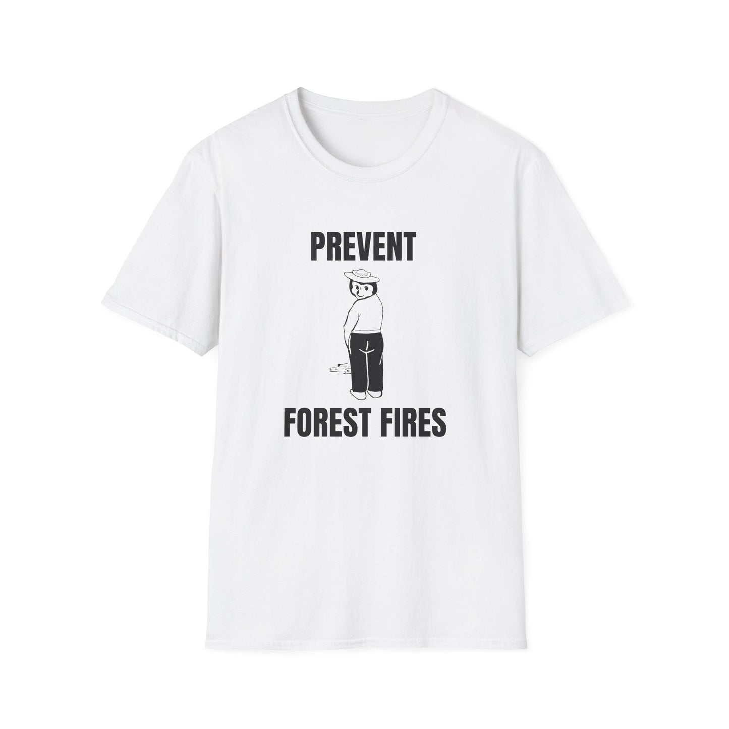 smokey the bear parody 1970s vintage design re print black tshirt