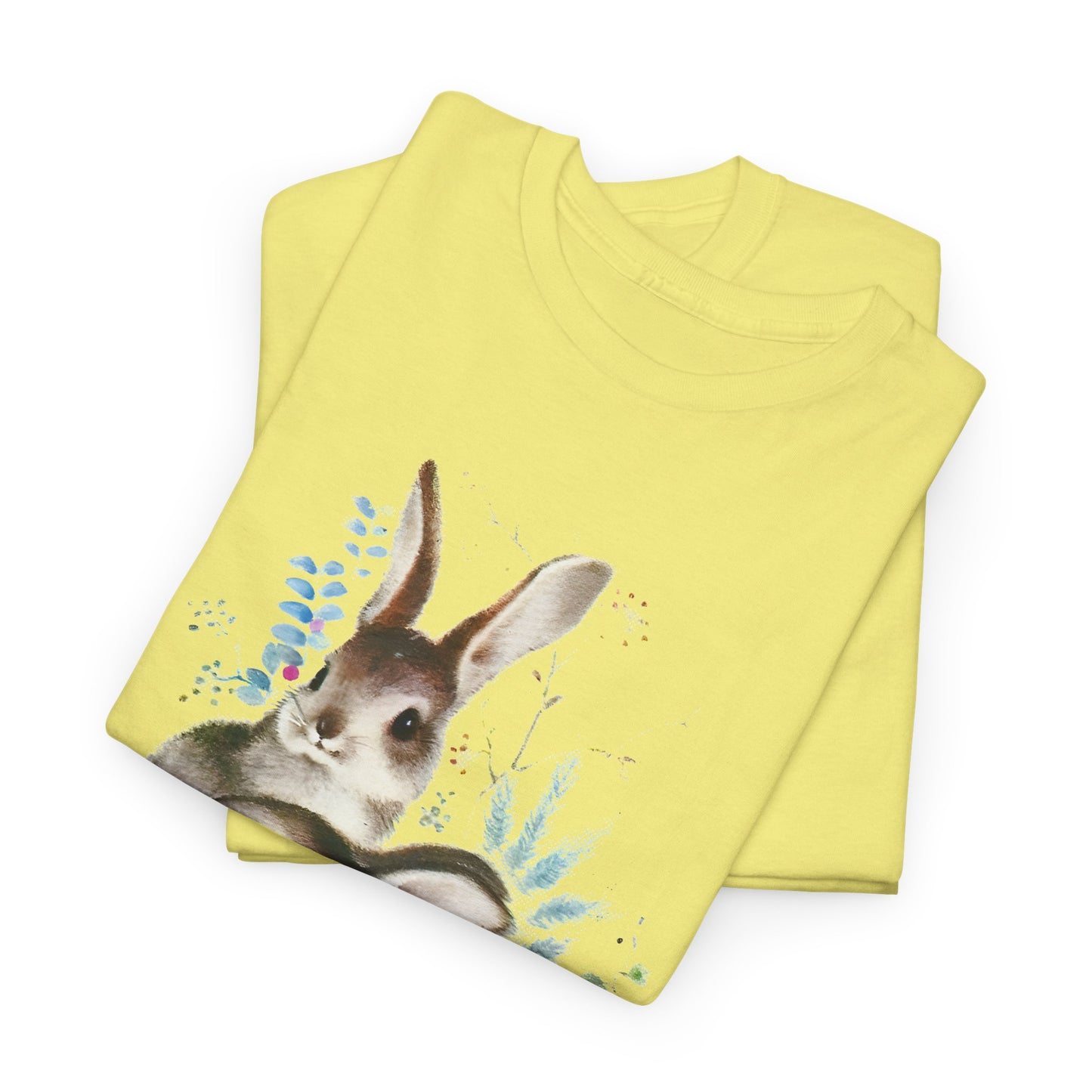 mid twentieth century two bunnies vintage graphic reproduction tshirt