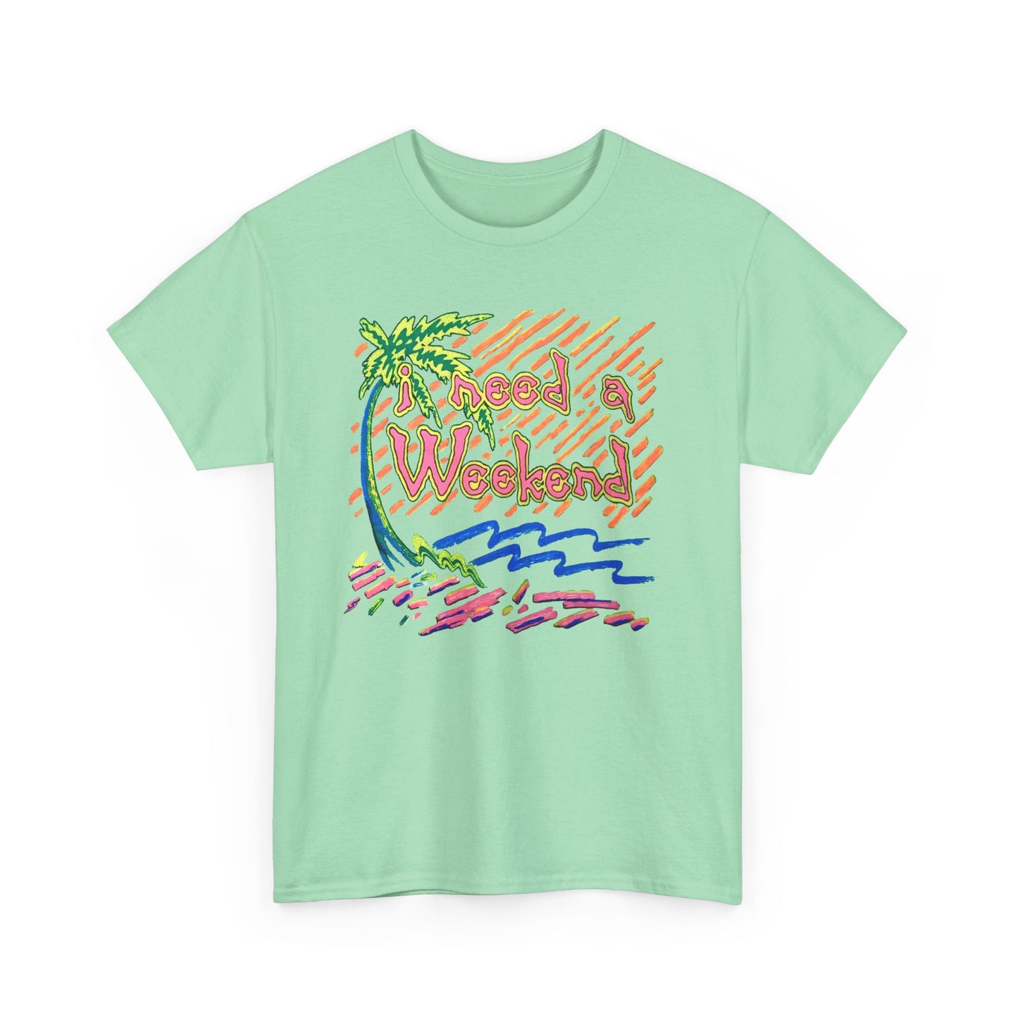 vintage 90s i need a weekend graphic custom reproduction tshirt