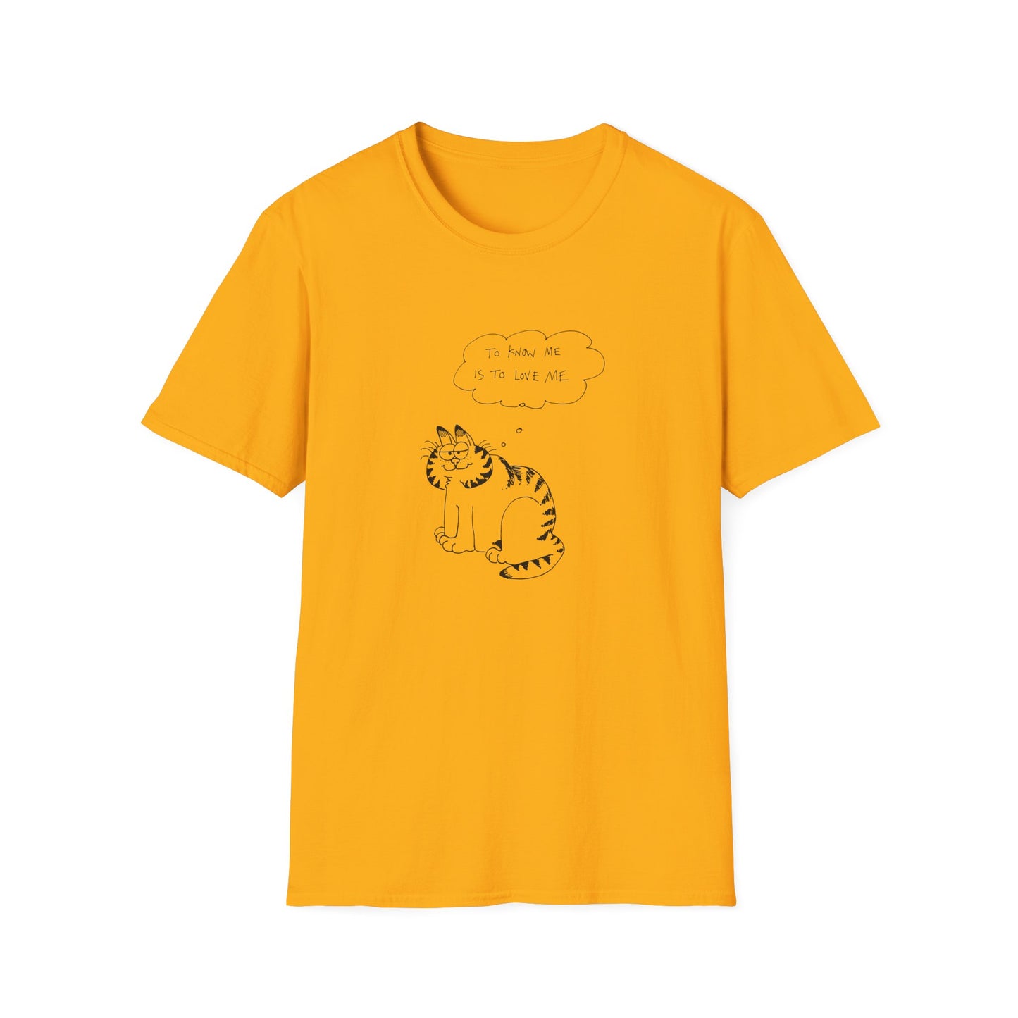 original drawing garfield fan art to know me is to love me tshirt
