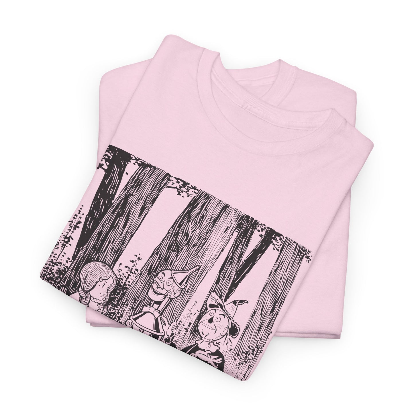 1900 w.w denslow's illustration for the wonderful wizard of oz dorothy and friends in forest tshirt
