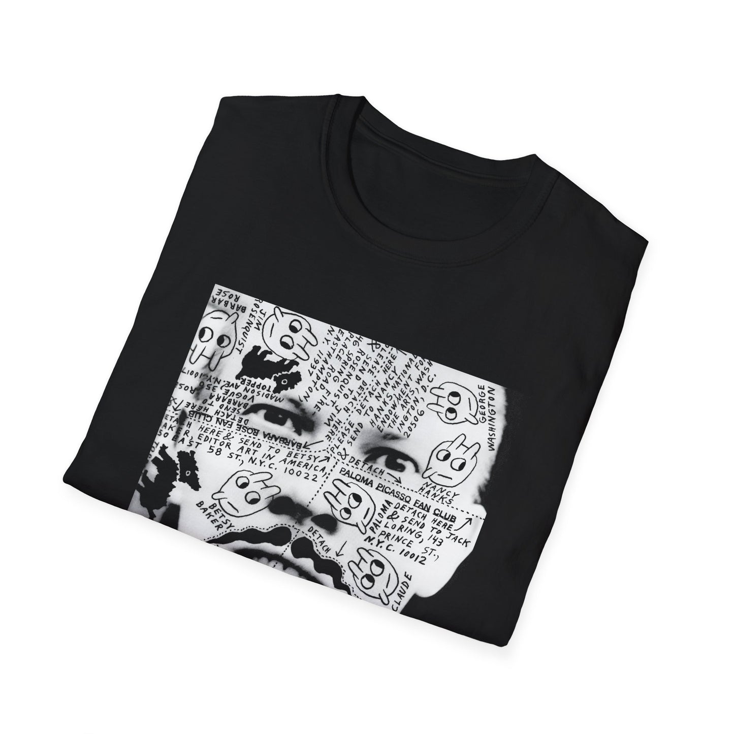 ray johnson's face tshirt