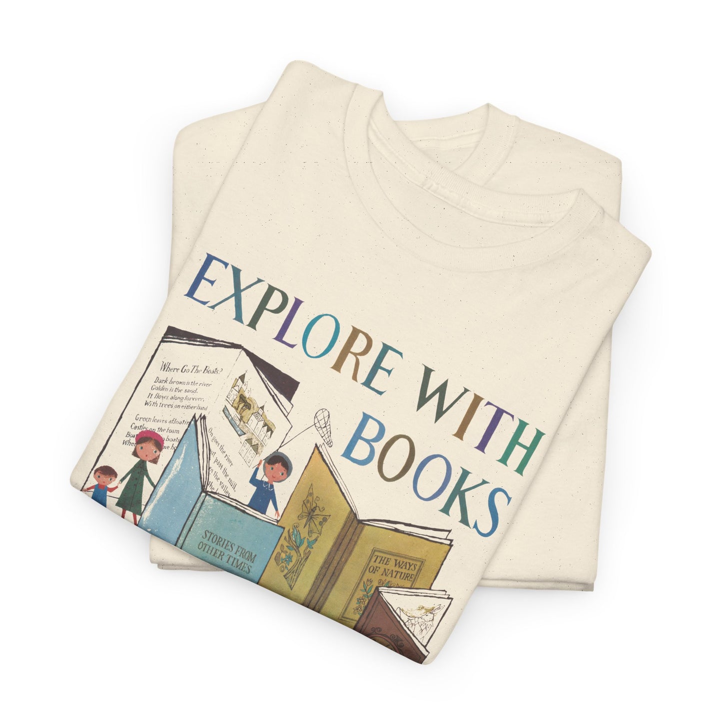 1957 book week poster by a&m provensen explore with books tshirt