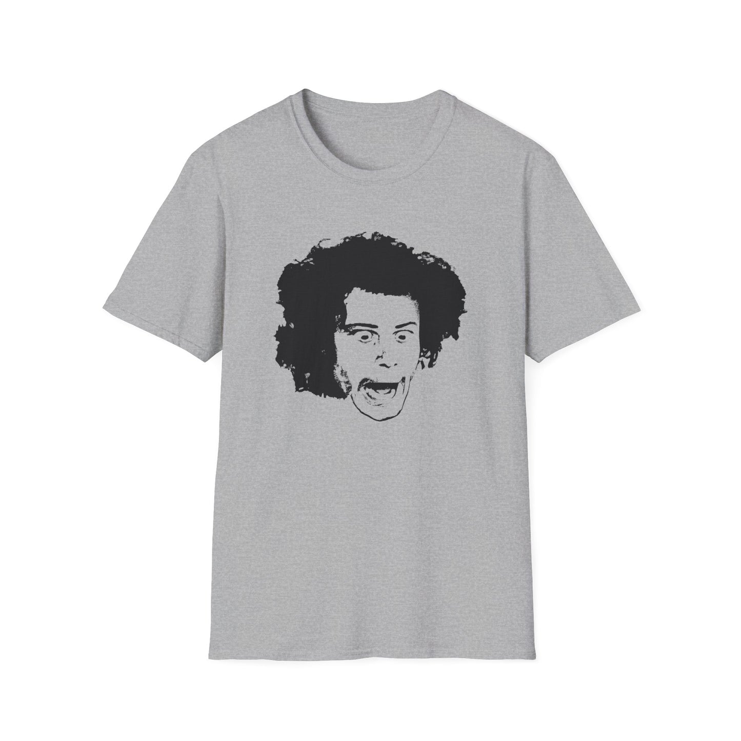 wild man fischer black stencil face tshirt