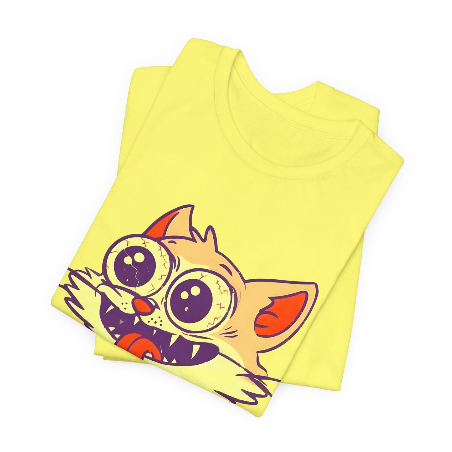 cute creepy strung out high happy kitty cat tshirt