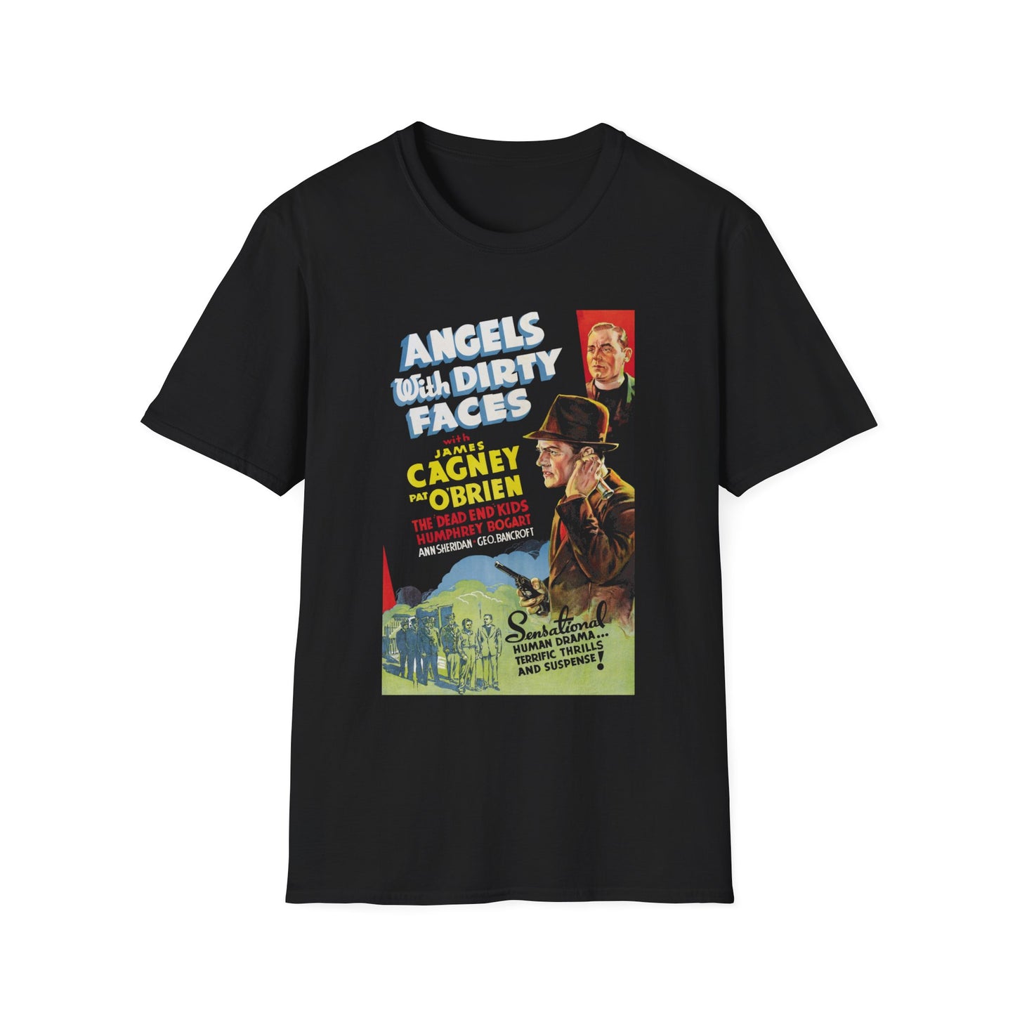 1938 movie poster angels with dirty faces tshirt