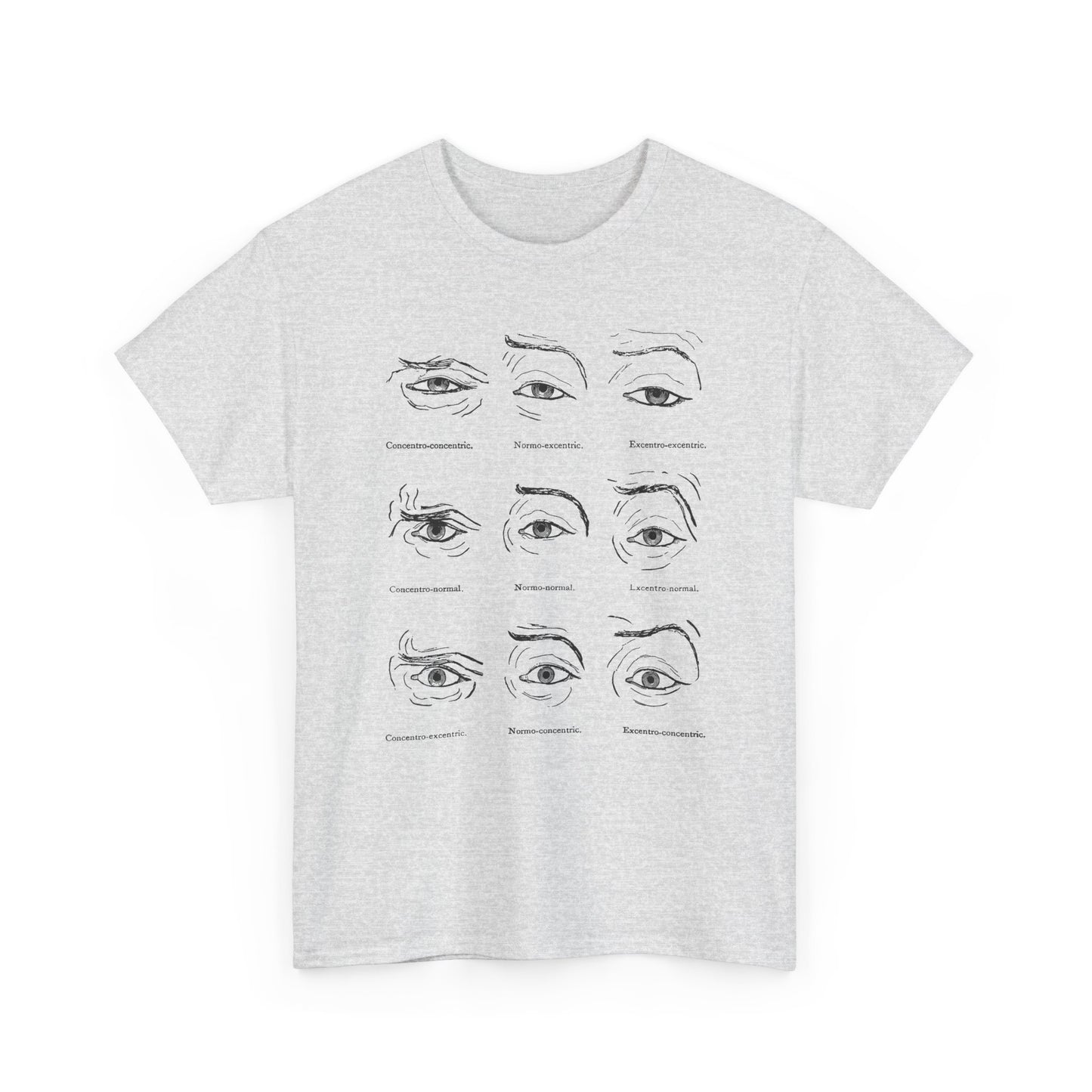 1886 human eye expressions chart tshirt