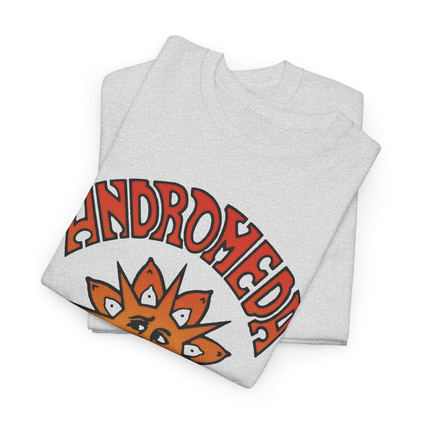 1960s english psychedelic rock band andromeda orange variant tshirt