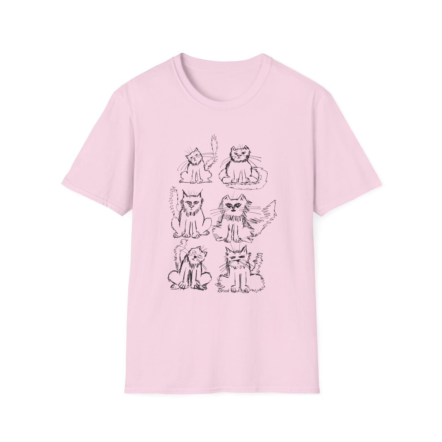 original drawing another six cats tshirt