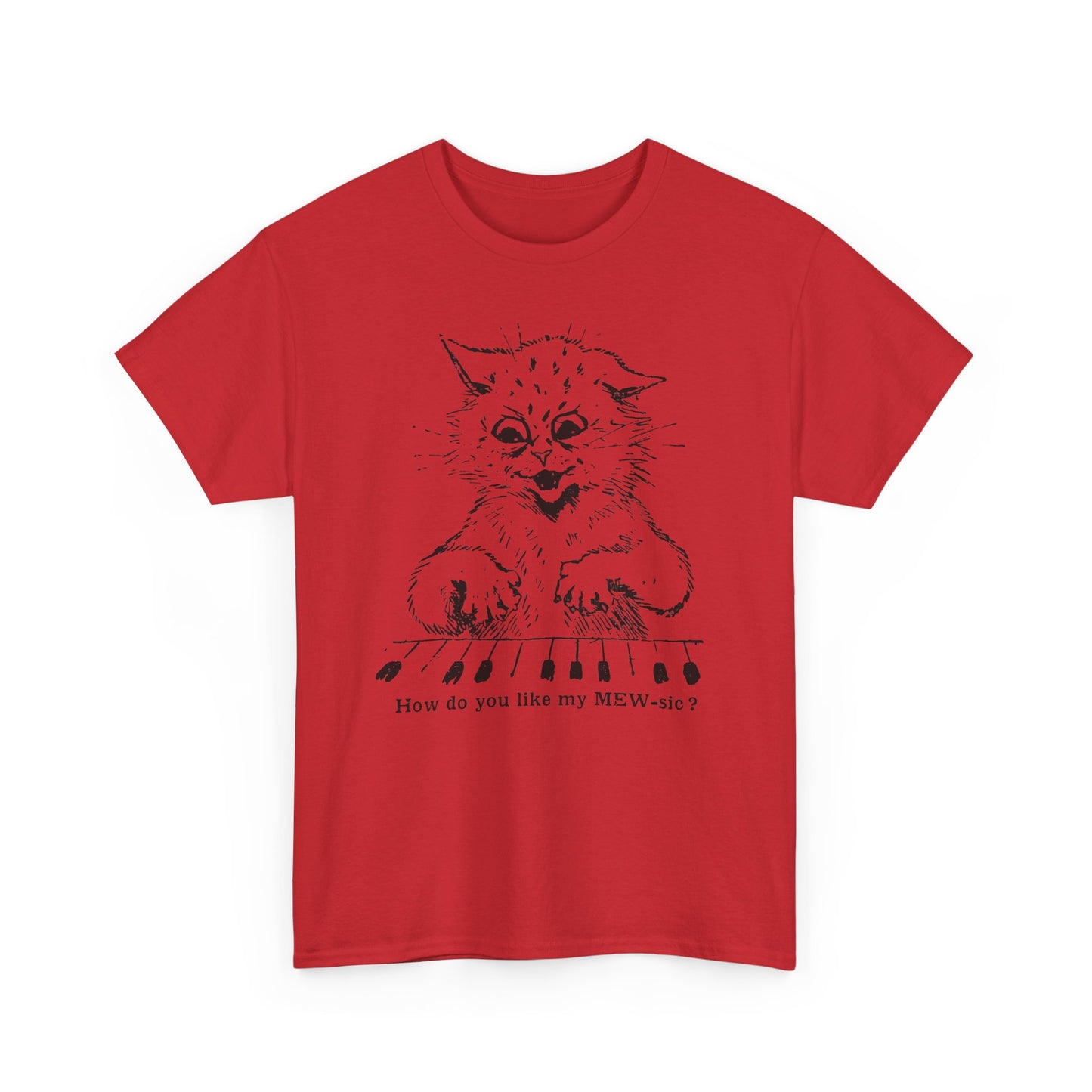 louis wain cat sketch how do you like my mew-sic? tshirt