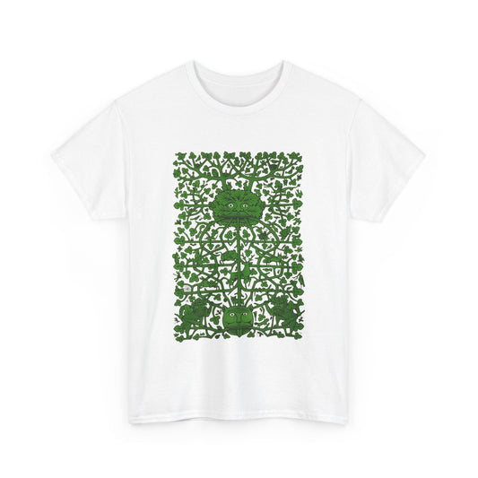 unknown date the green man by fritz eichenberg wood engraving reproduction tshirt