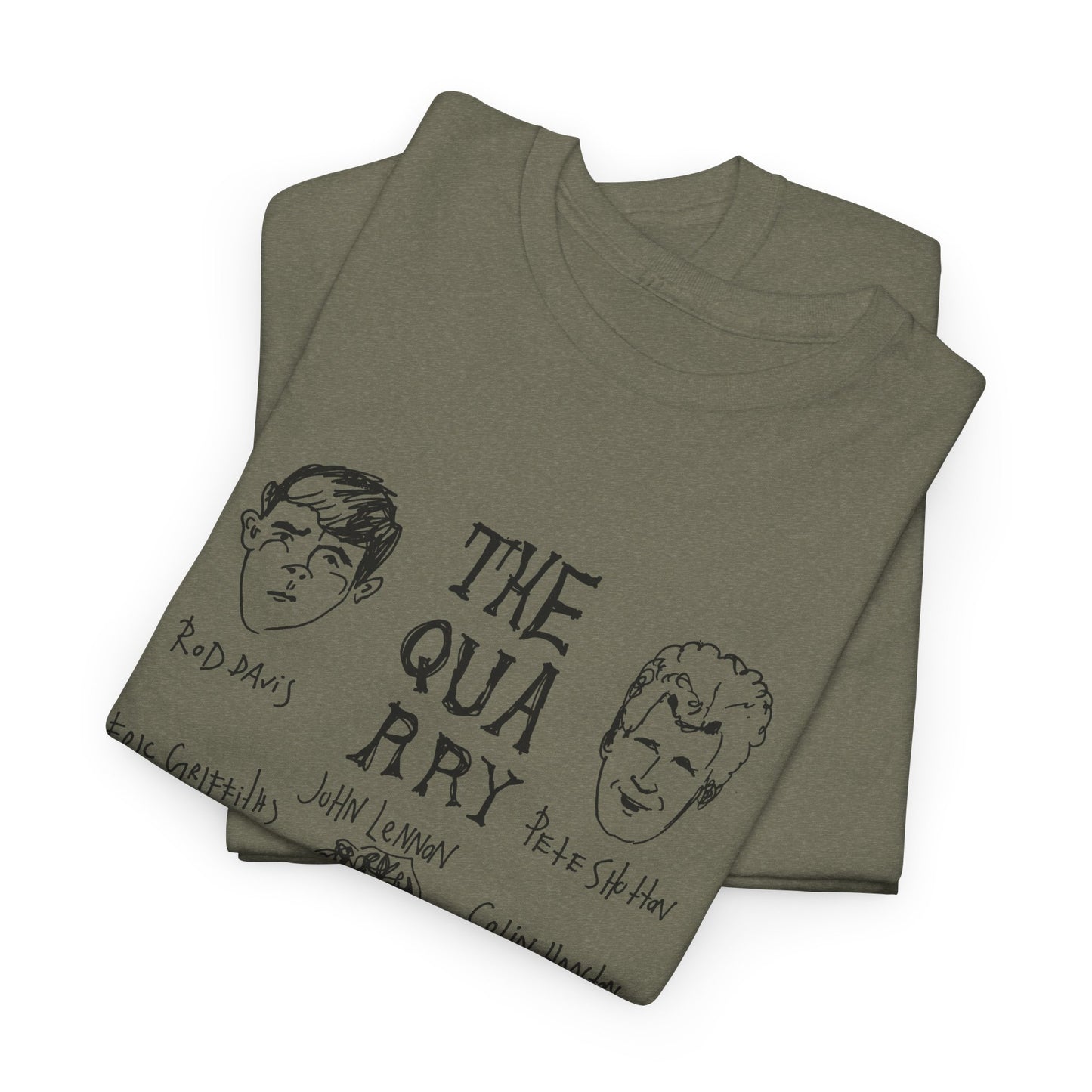 the quarrymen original lineup wonky sketch band tshirt