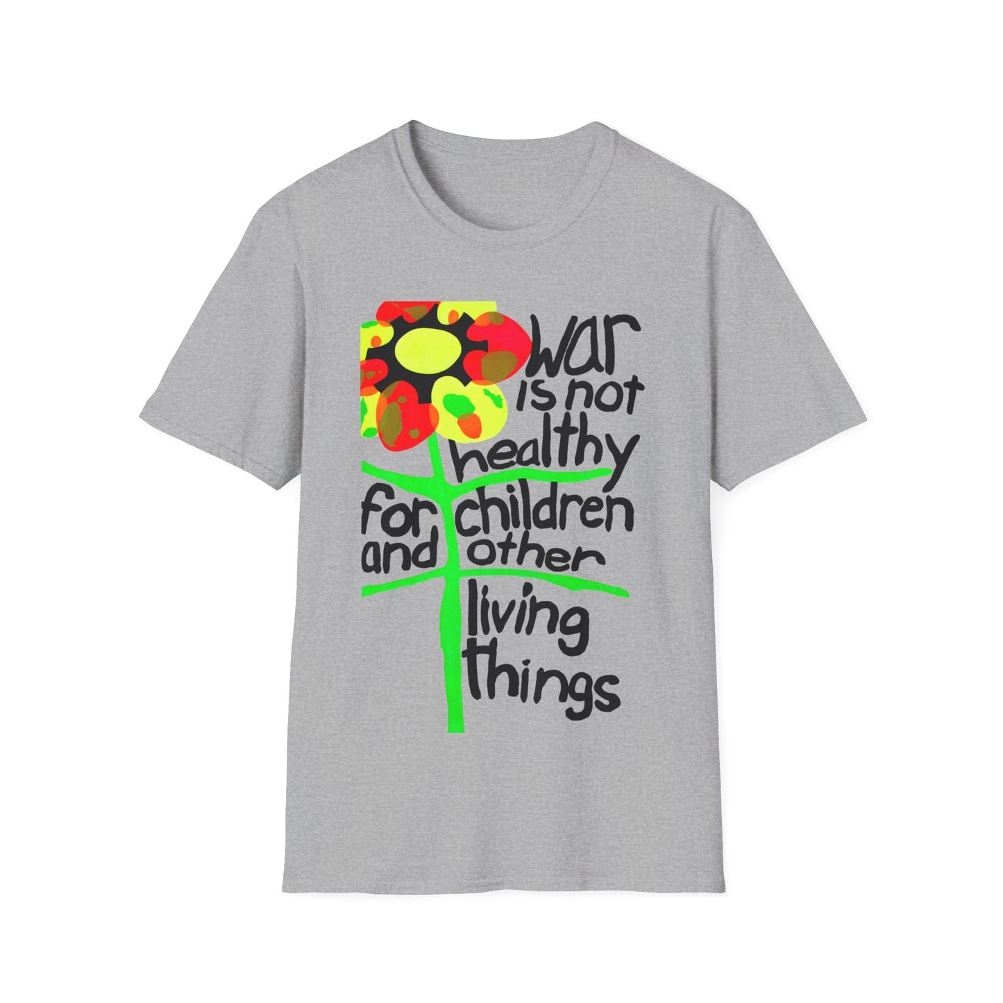 war is not healthy for children and other living things 1970's vietnam anti war poster tshirt