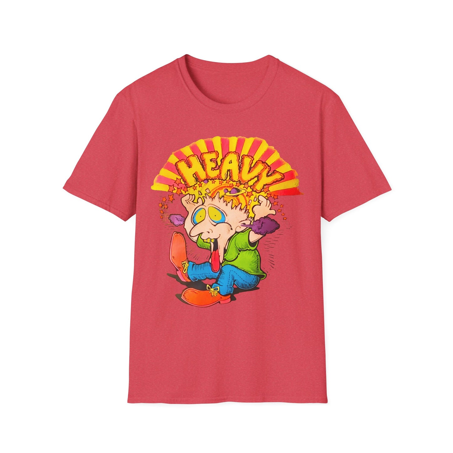 1970s "heavy trip" cartoon character reproduction tshirt