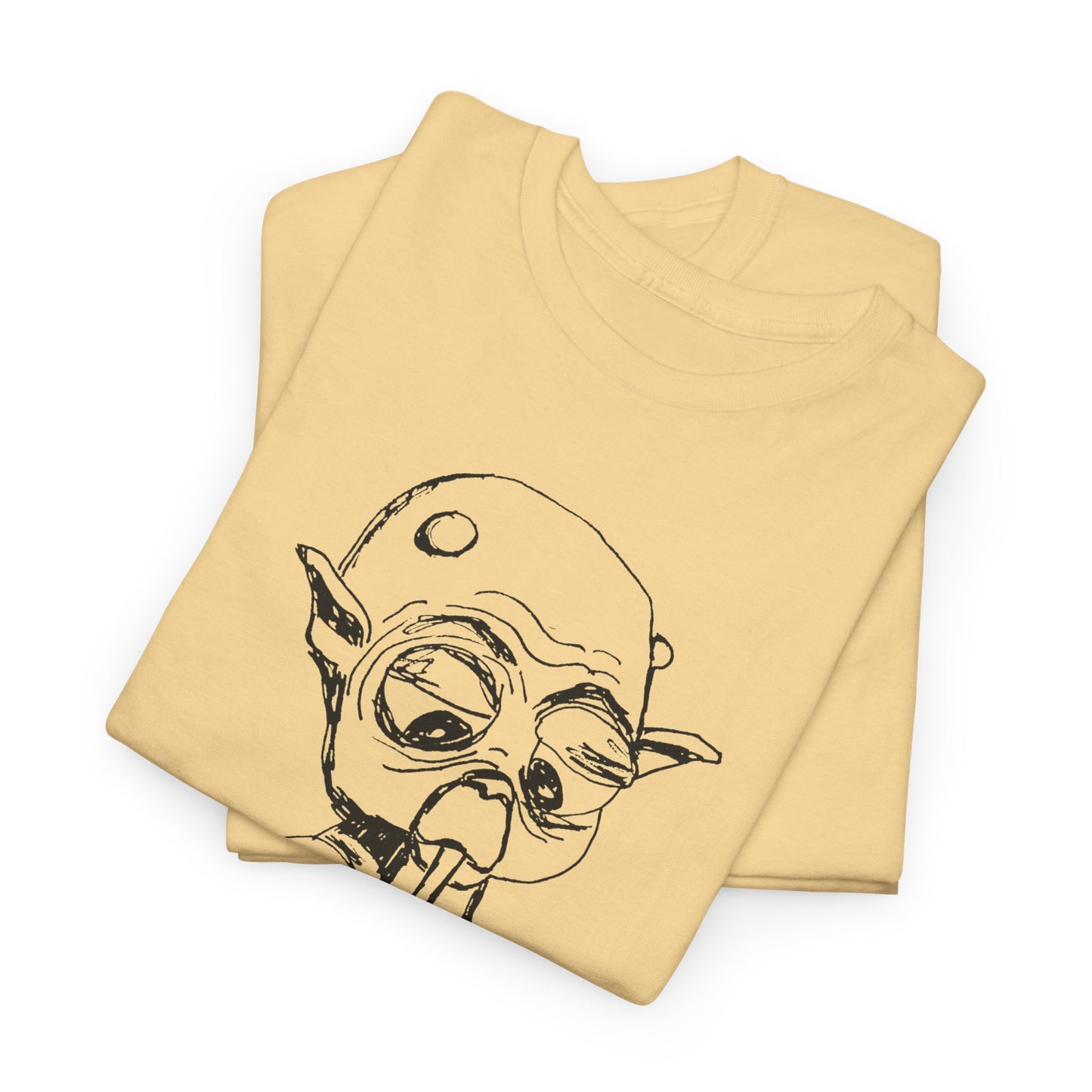 mysterious alien creature (MAC) drinking cola original sketch tshirt