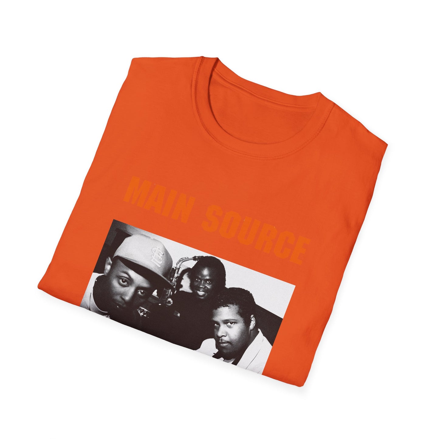 main source 90s hip hop legends photo on the couch tshirt