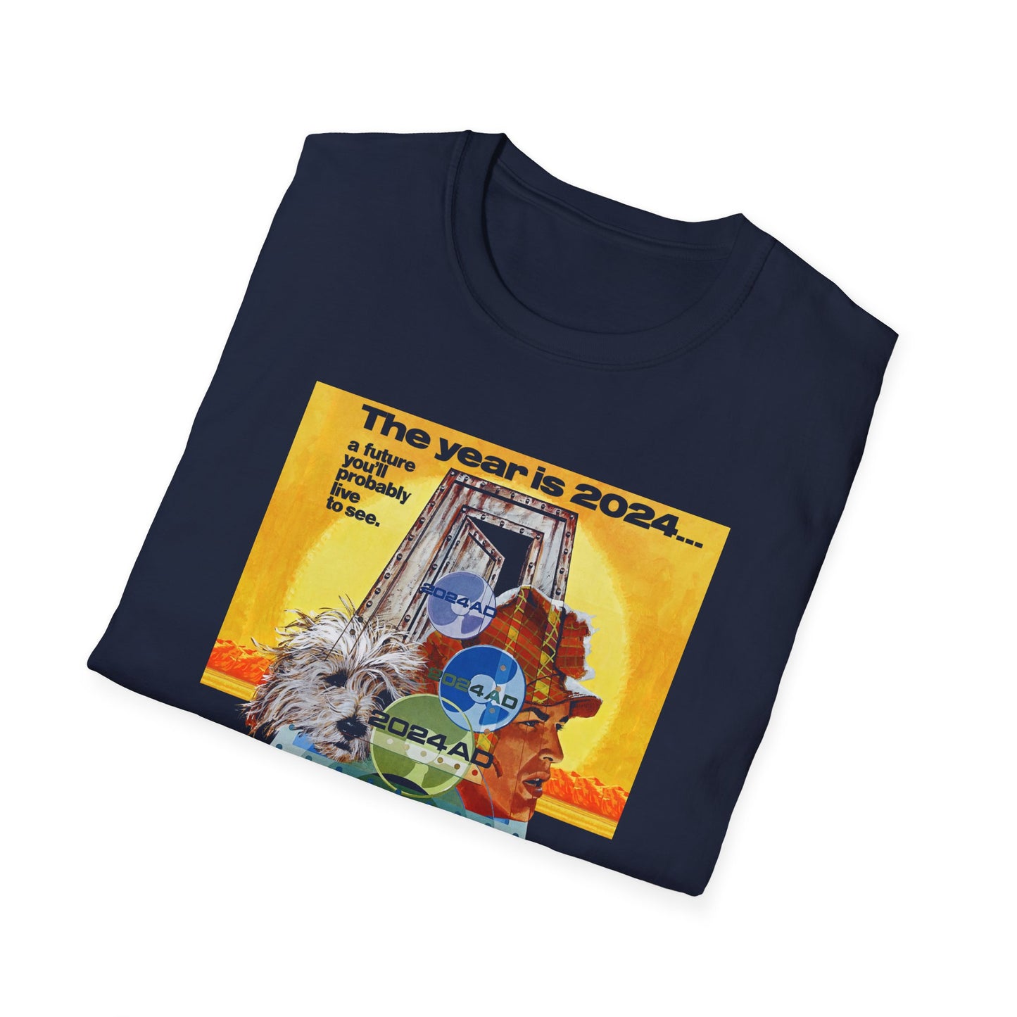 a boy and his dog 1975 sci fi comedy movie the year is 2024 tshirt