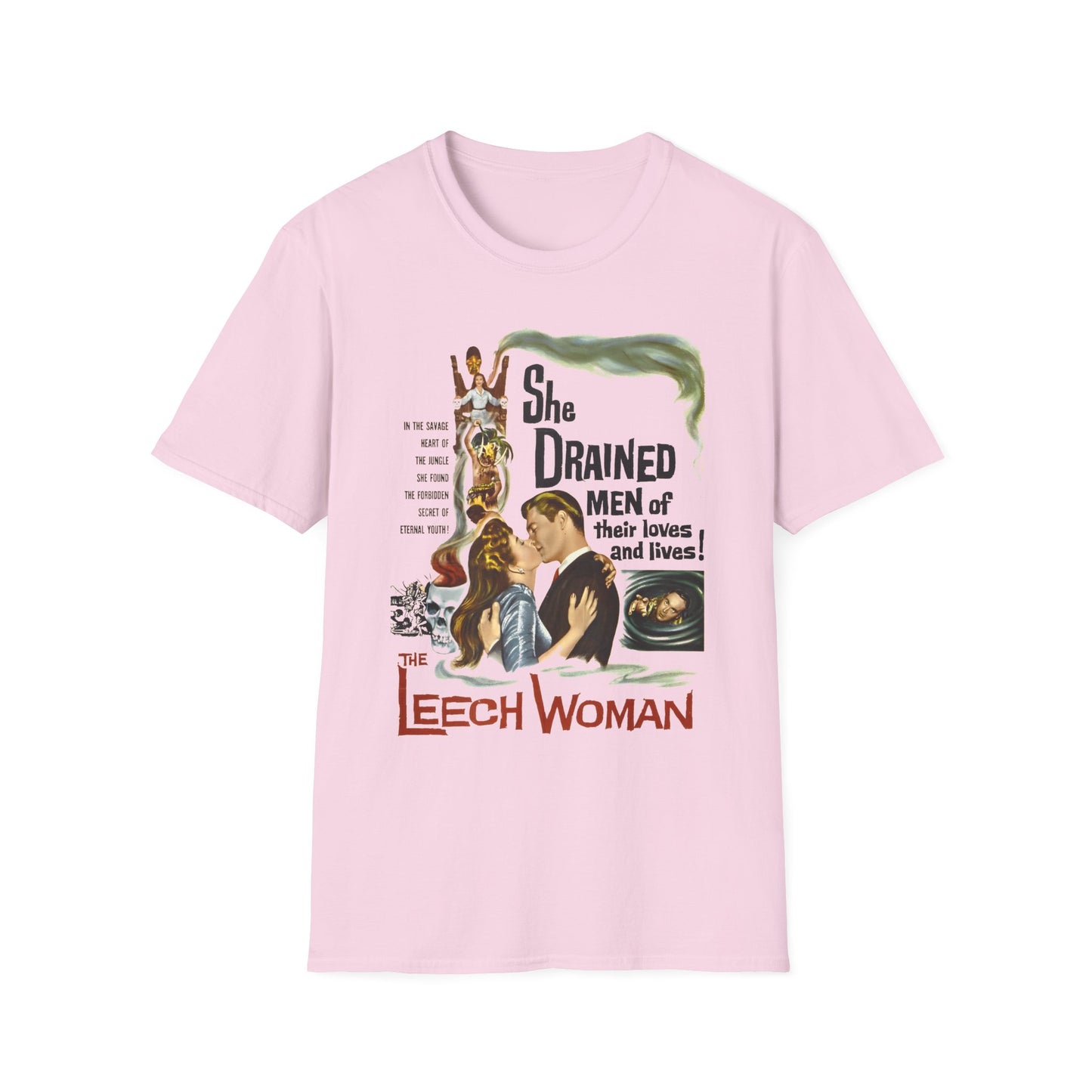1960 low budget horror rejuvenation film the leech woman movie poster tshirt