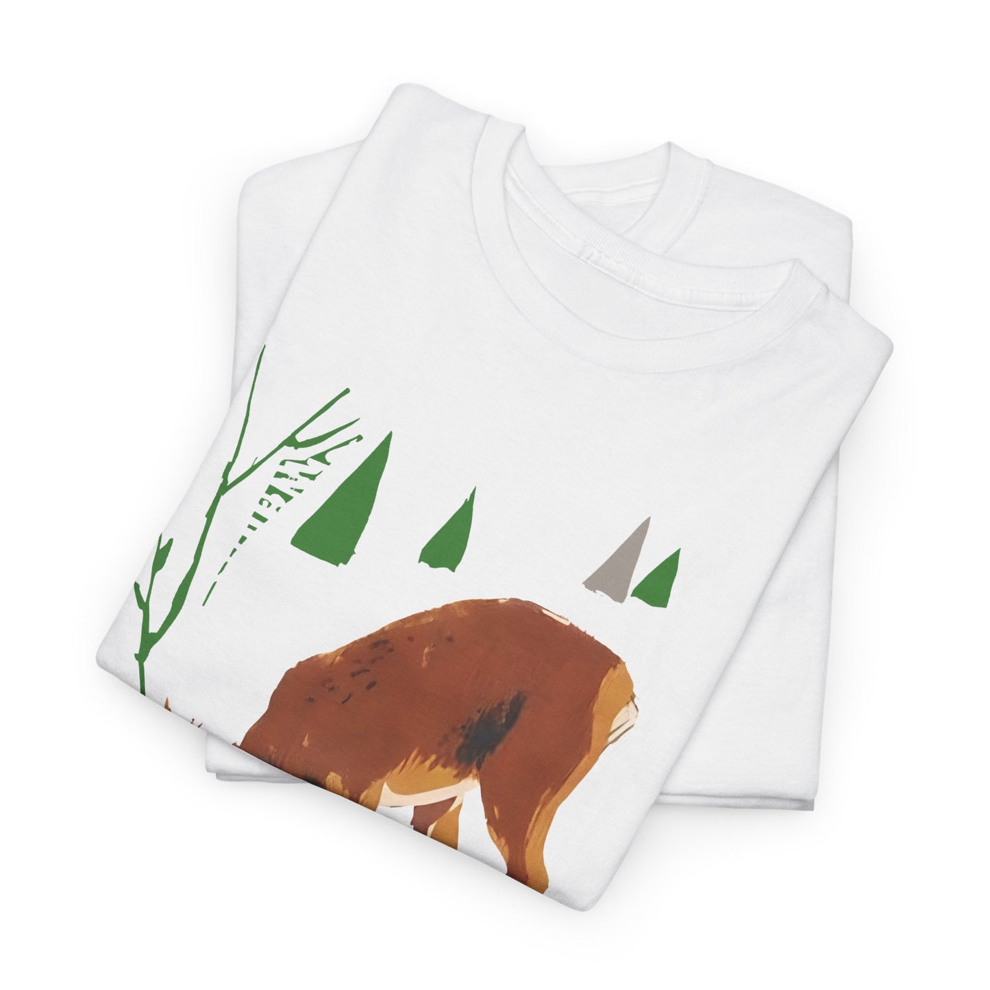 1961 slovakian living beauty vintage deer art reproduction tshirt