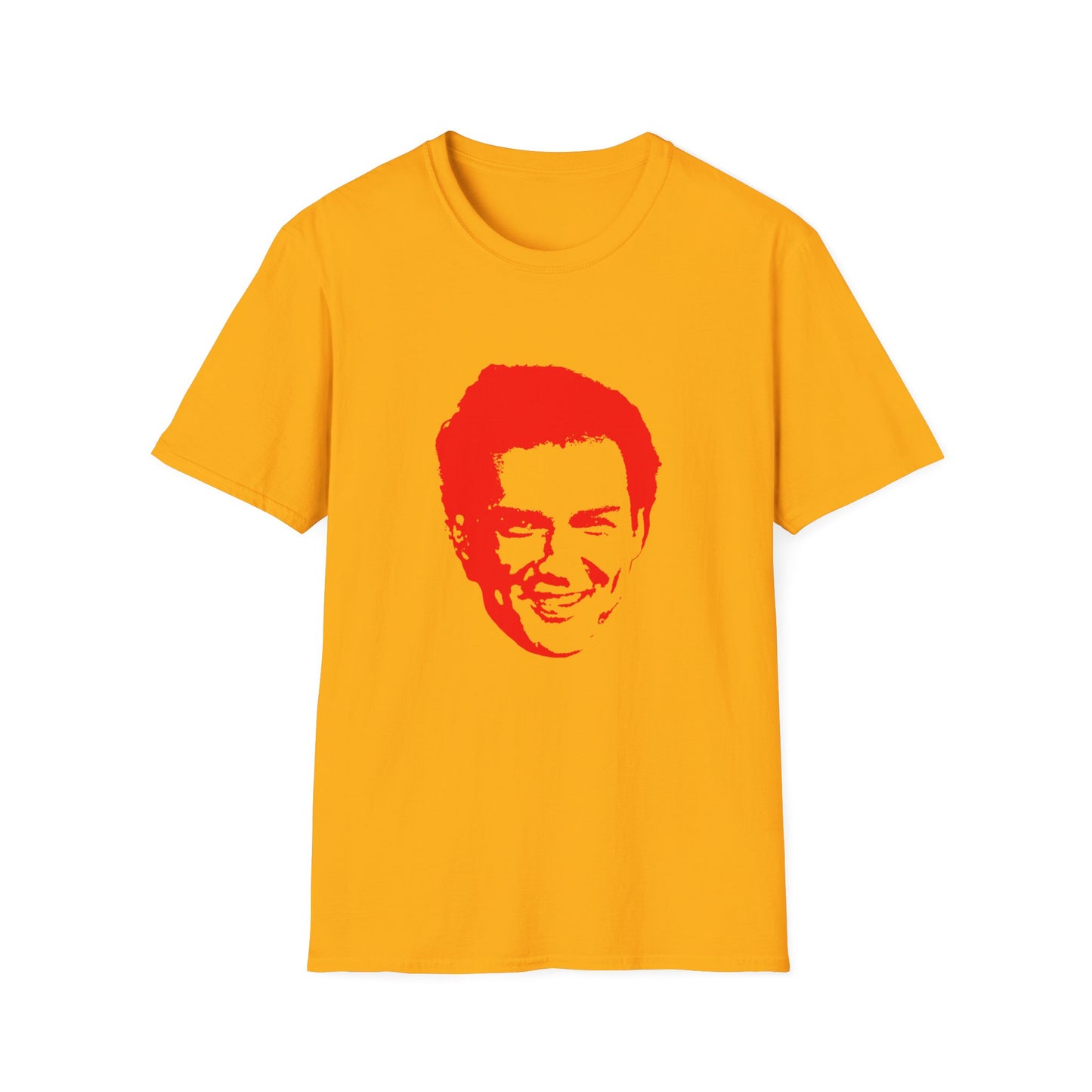 norm macdonald red stencil face tshirt