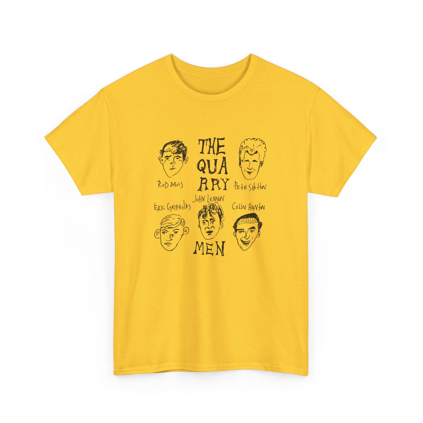 the quarrymen original lineup wonky sketch band tshirt
