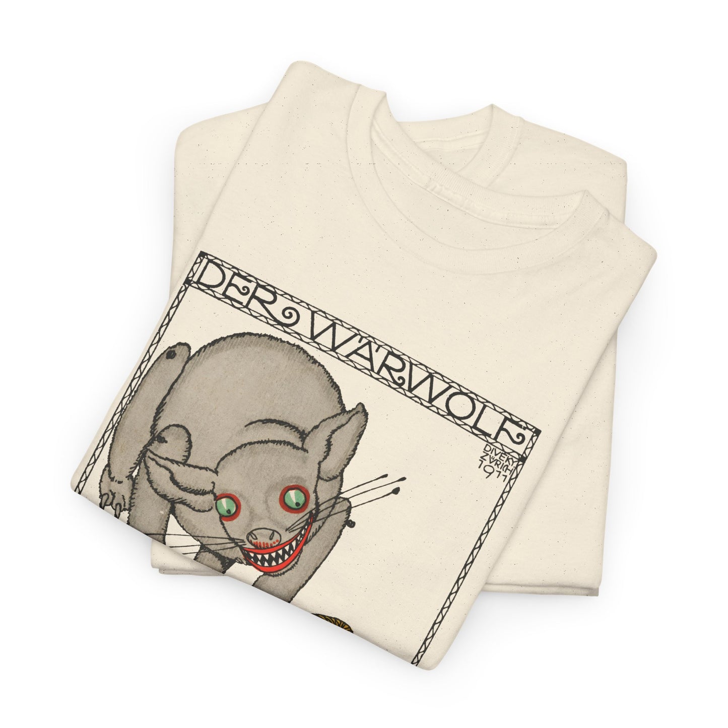 1911 josef von diveky the werewolf (der warwolf) color lithograph reproduction tshirt