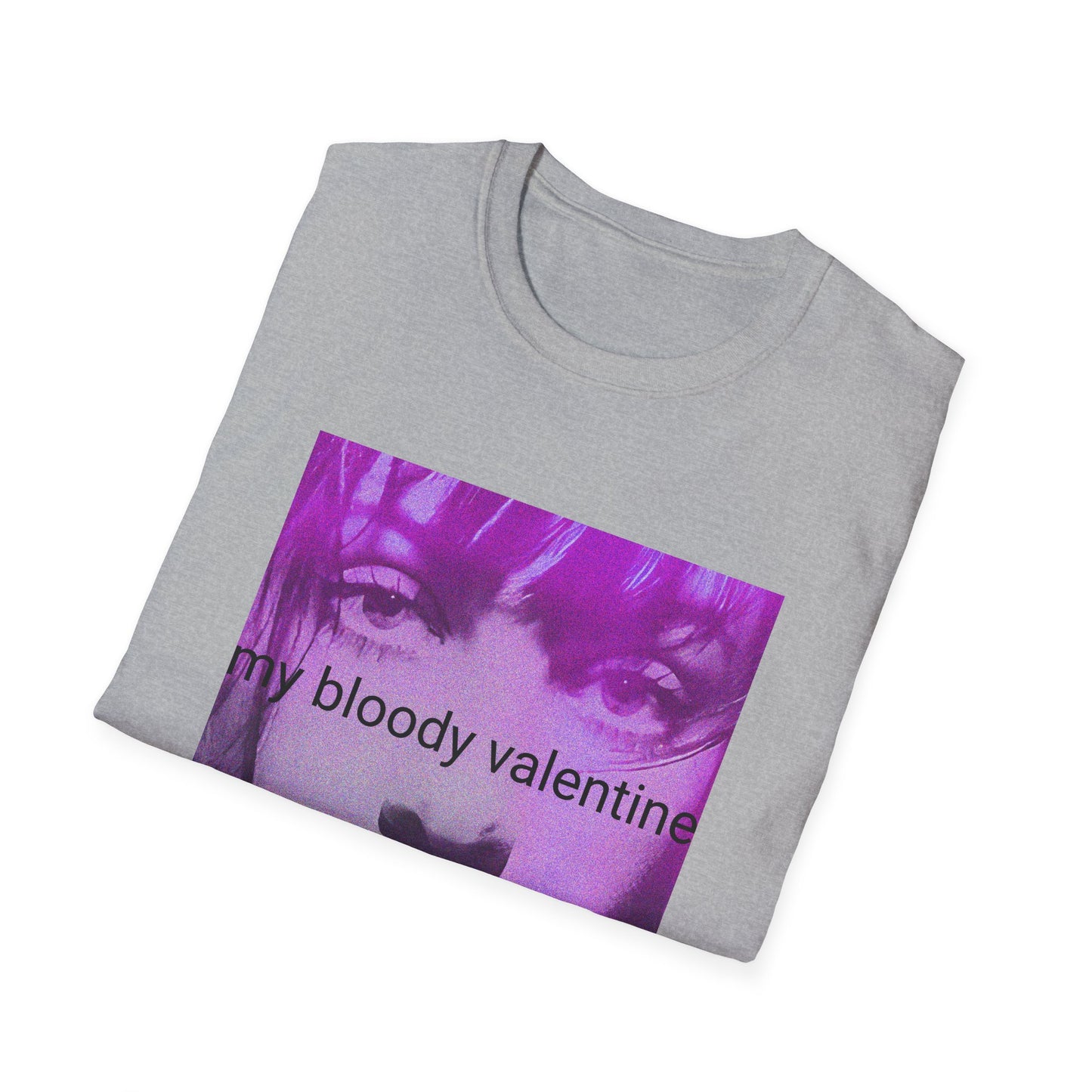 my bloody valentine belinda butcher close up in purple tshirt