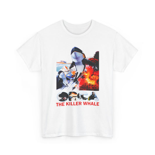 1977 orca the killer whale japanese movie poster custom edit with english title tshirt