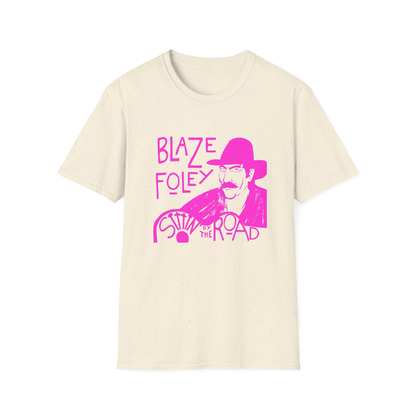 blaze foley sittin' by the road pink stencil fan art tshirt