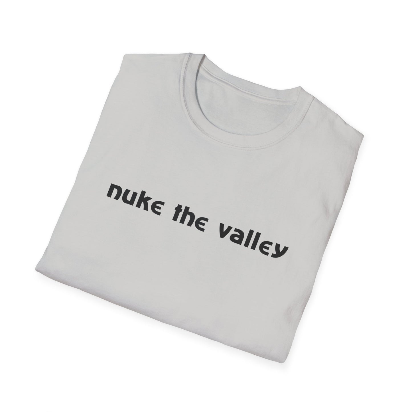 80s slogan nuke the valley tshirt