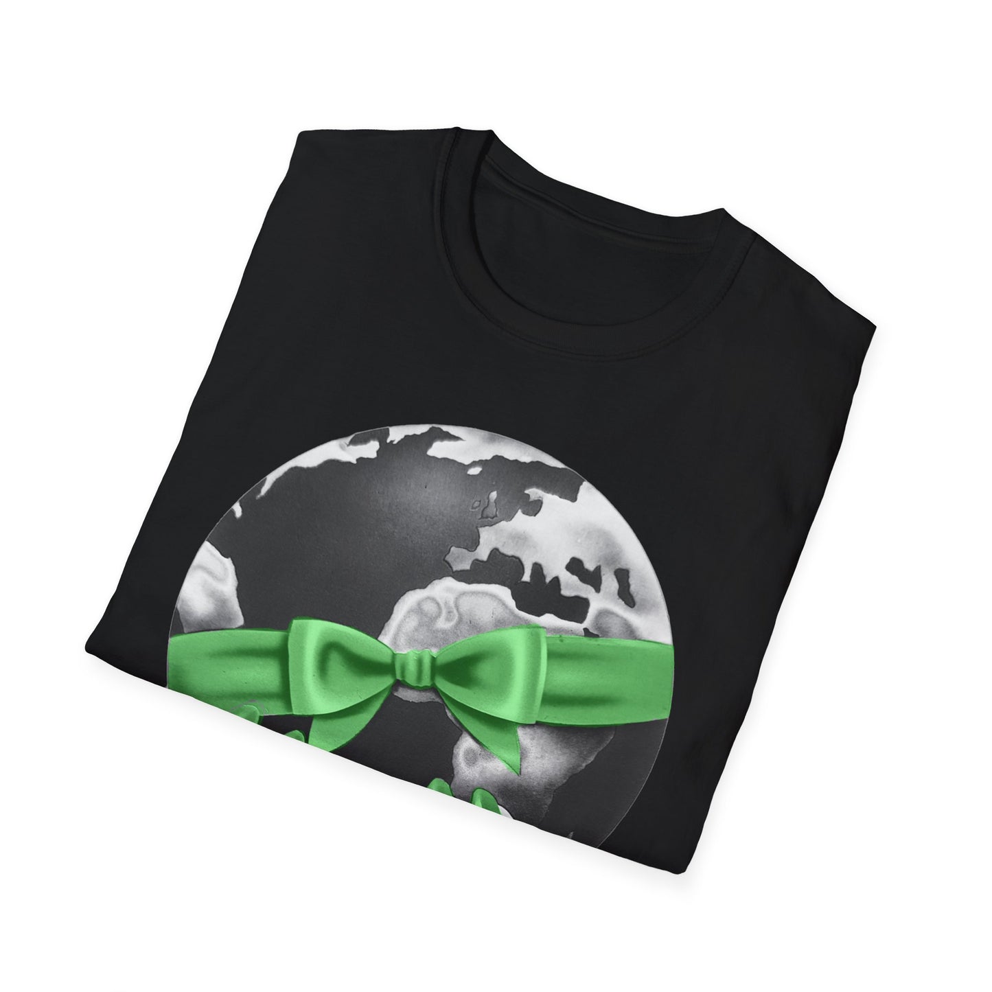 i'd give you the world 1980s graphic from a greeting card green nail version tshirt