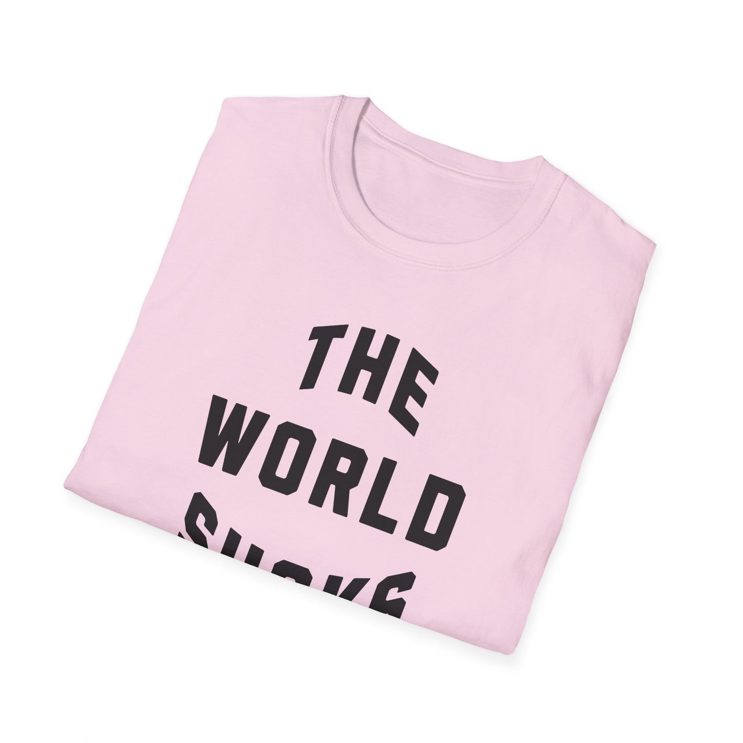 the world sucks vintage design tshirt
