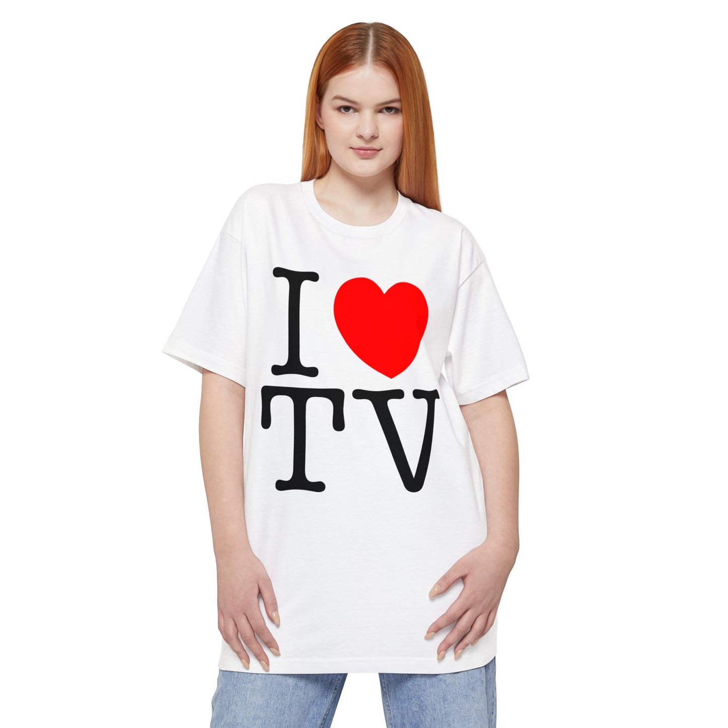 oversized i heart tv tall beefy tshirt