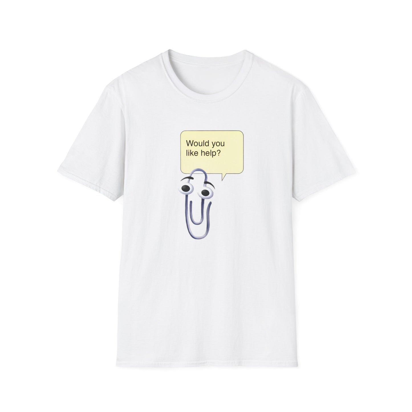 clippy tshirt would you like help? tshirt