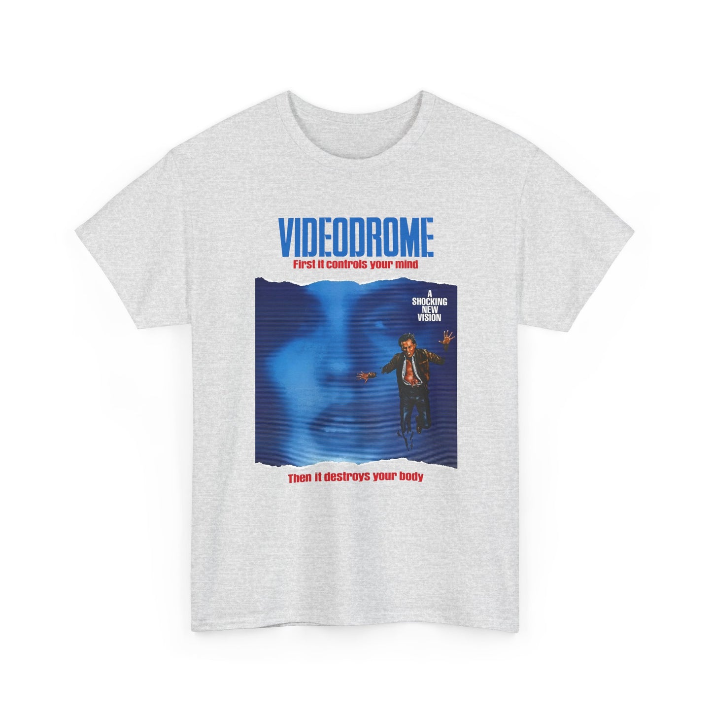 david cronenberg's videodrome 1983 alternate movie poster reproduction tshirt